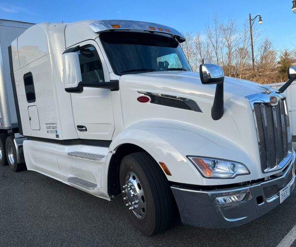 White Truck Parked at the Roadside